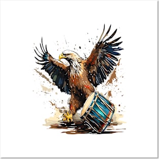 Eagle And Drum Posters and Art